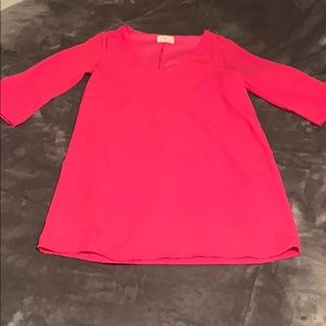 Hot pink 3/4 sleeve dress